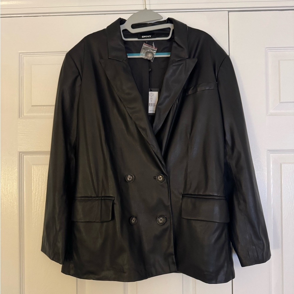 NWT DKNY Faux Leather Jacket